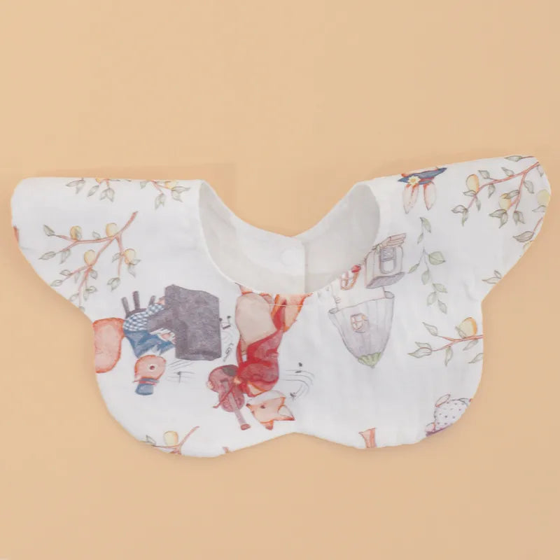 Petal Bamboo Cotton Waterproof Kids Bib Waterproof Baby Burp Cloth