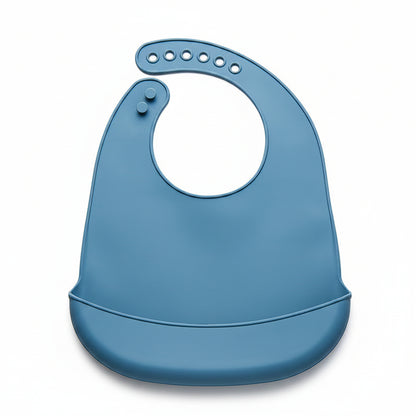 Baby Bib with Front Pocket and Adjustable Neck Strap