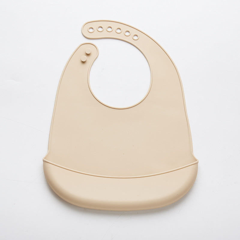 Baby Bib with Front Pocket and Adjustable Neck Strap