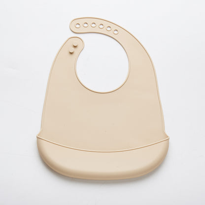 Baby Bib with Front Pocket and Adjustable Neck Strap