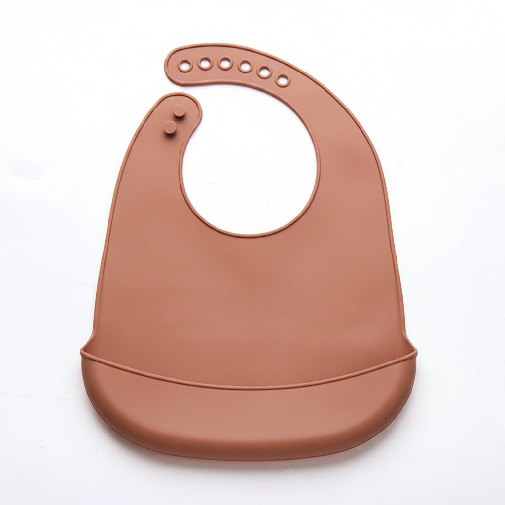 Baby Bib with Front Pocket and Adjustable Neck Strap
