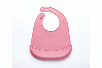 Baby Bib with Front Pocket and Adjustable Neck Strap