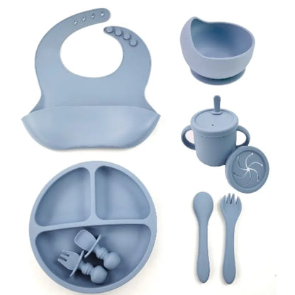 8-Piece Silicone Baby Feeding Set