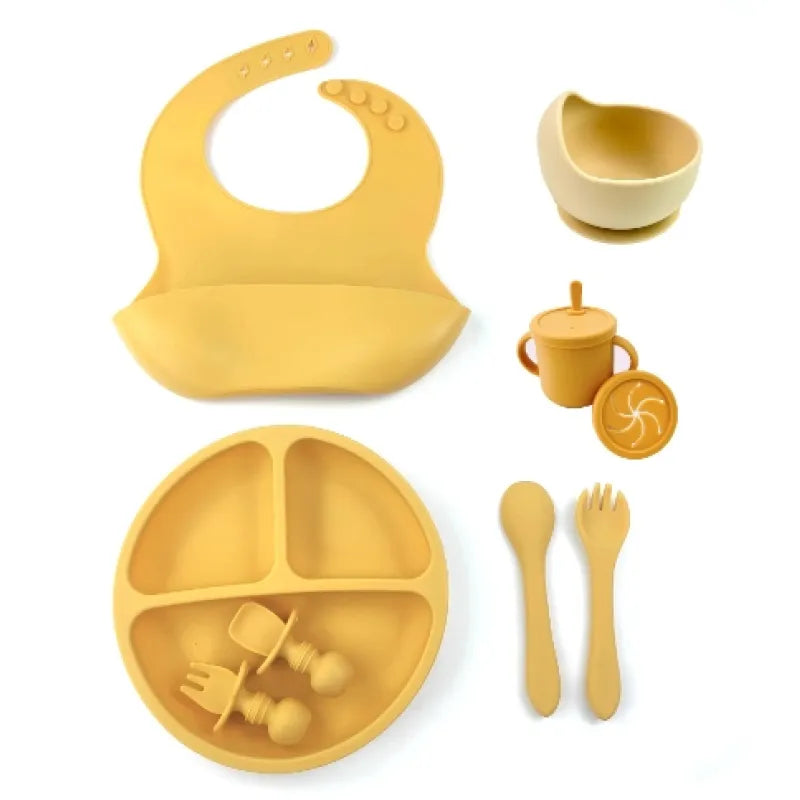 8-Piece Silicone Baby Feeding Set