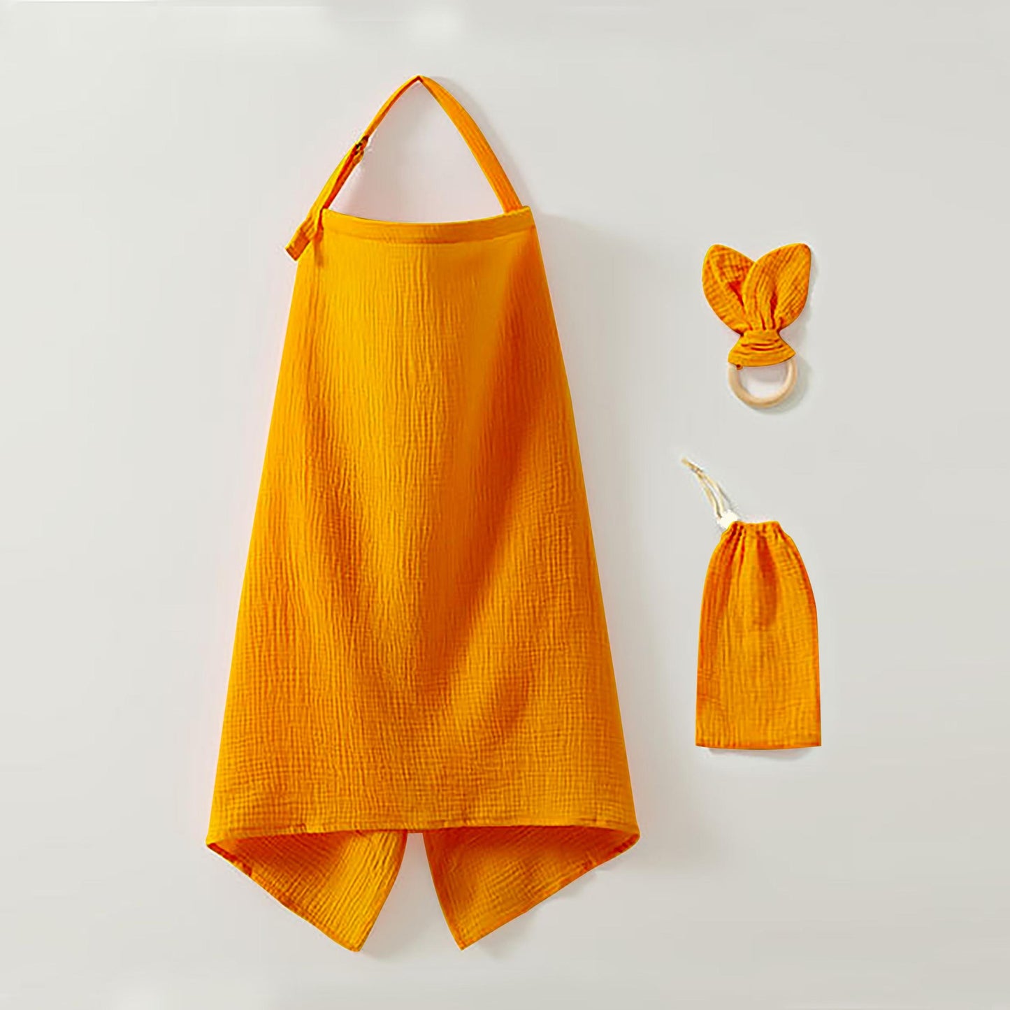 Nursing Cover Set with Ring Teether and Storage Pouch
