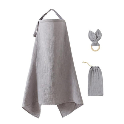 Nursing Cover Set with Ring Teether and Storage Pouch