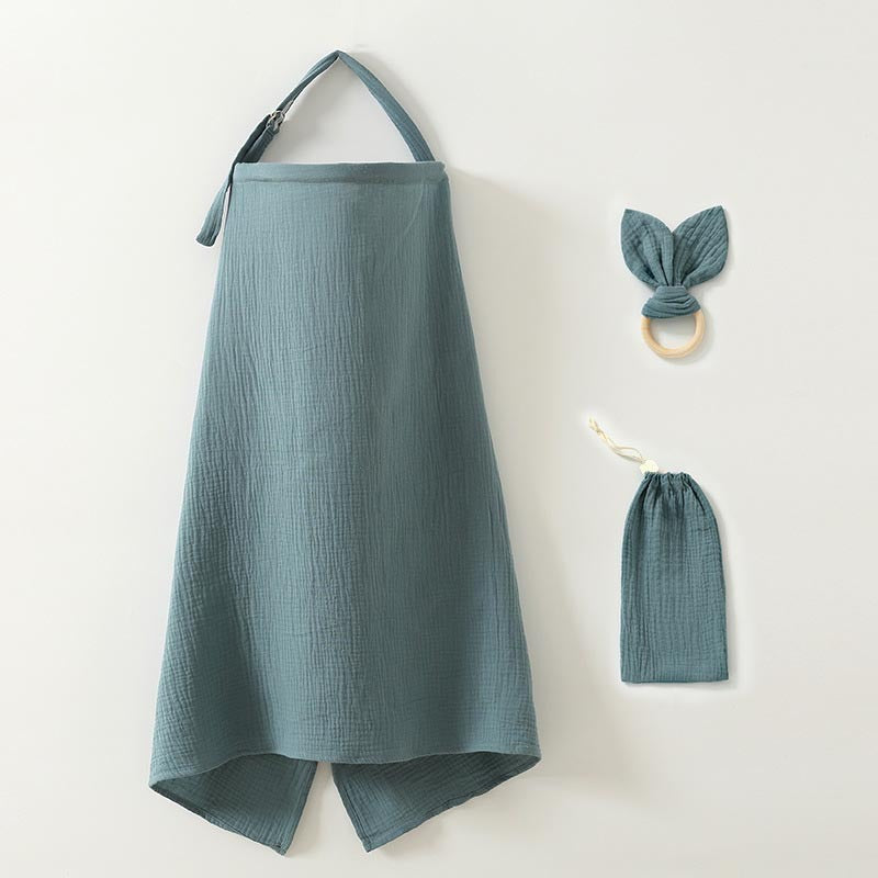 Nursing Cover Set with Ring Teether and Storage Pouch