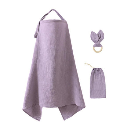 Nursing Cover Set with Ring Teether and Storage Pouch