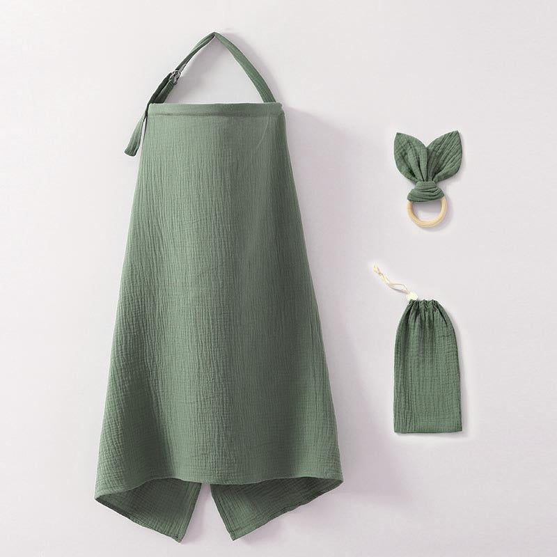 Nursing Cover Set with Ring Teether and Storage Pouch