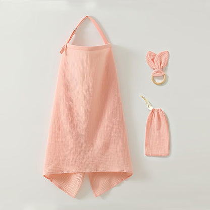 Nursing Cover Set with Ring Teether and Storage Pouch
