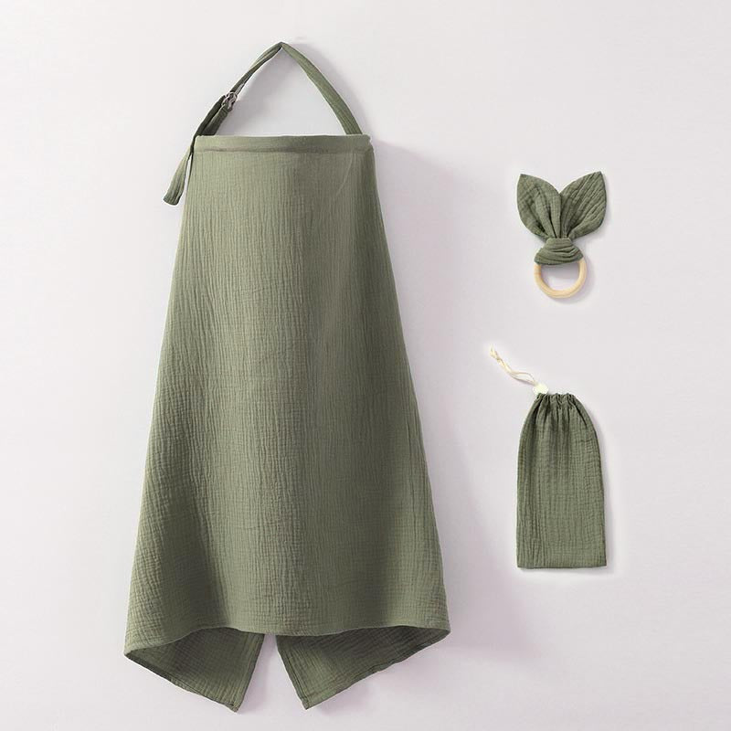 Nursing Cover Set with Ring Teether and Storage Pouch
