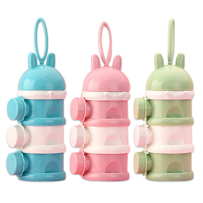 Stackable Snack Container Set with Bunny Lid and Side Caps