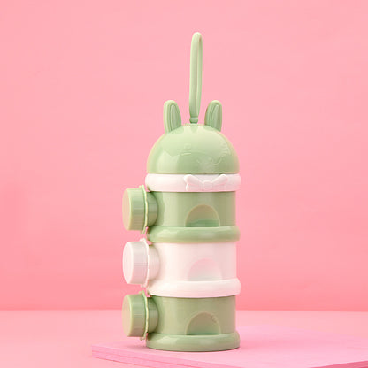 Stackable Snack Container Set with Bunny Lid and Side Caps