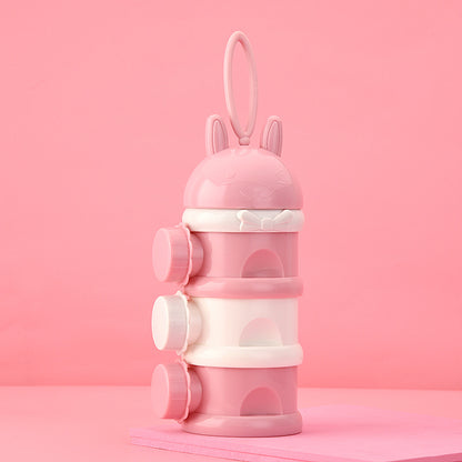 Stackable Snack Container Set with Bunny Lid and Side Caps