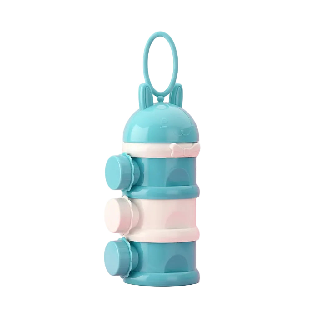 Stackable Snack Container Set with Bunny Lid and Side Caps