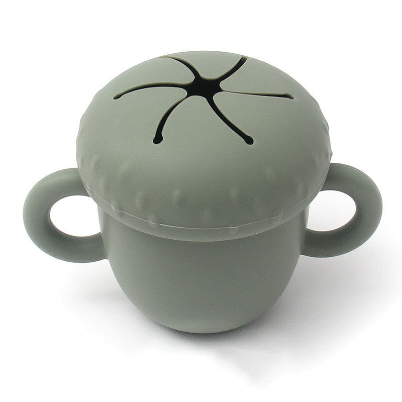 Snack Cup with Dual Handles and Slotted Lid