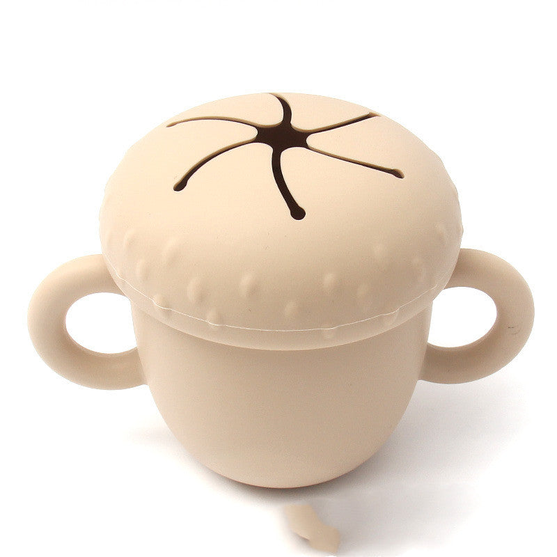 Snack Cup with Dual Handles and Slotted Lid
