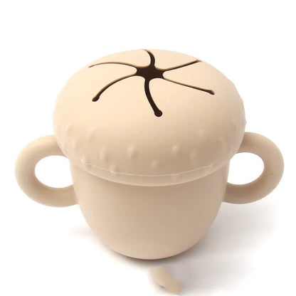 Snack Cup with Dual Handles and Slotted Lid