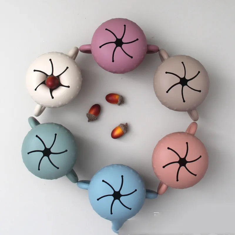 Snack Cup with Dual Handles and Slotted Lid