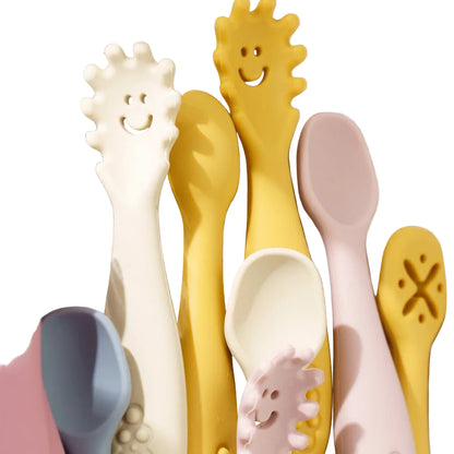 Three-Piece Feeding Spoon Set with Shaped Heads