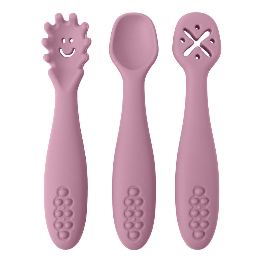 Three-Piece Feeding Spoon Set with Shaped Heads