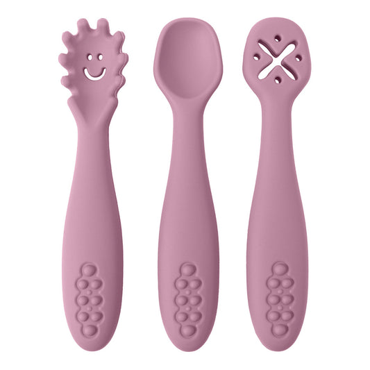 Three-Piece Feeding Spoon Set with Shaped Heads
