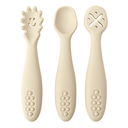 Three-Piece Feeding Spoon Set with Shaped Heads