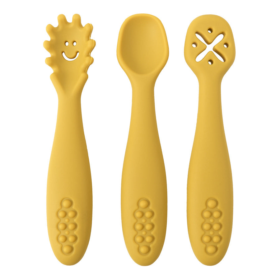 Three-Piece Feeding Spoon Set with Shaped Heads