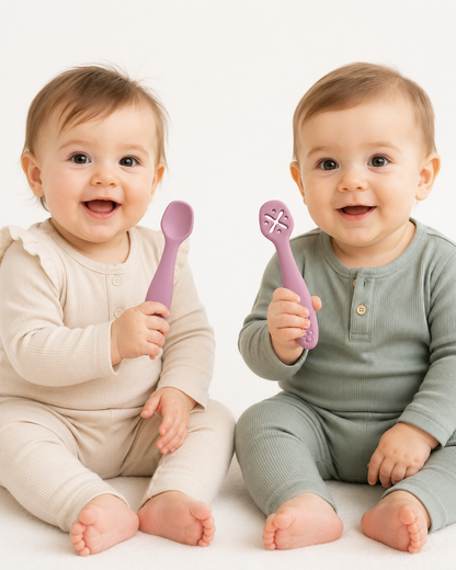 Three-Piece Feeding Spoon Set with Shaped Heads